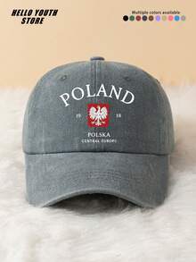 1pc "ROLAND White Eagle" Baseball Cap, Lightweight, Comfortable Multifunctional Baseball Cap, Unisex Washed Vintage Hat, Suitable For Daily Outings And Life Use, Daily Outfit Decoration Hat, Best Gift For Friends - A - View 9