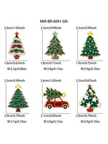 5 Sets 6 PCS Christmas Pins Xmas Accessories - A - View 8
