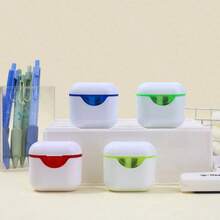 4/1 cái gọt bút chì hình tai nghe mới lỗ kép, gọt bút chì hình tai nghe Bluetooth, gọt bút chì nắp gập, gọt bút chì dễ thương, màu ngẫu nhiên - Gọt bút chì - Xem 9