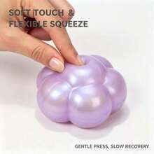 1pc (Random Packaging) Taro Color Needohse Cloud Squishy Slow Rebound Stress Relief Toy Soft Rubber Decompression Gadget Halloween Gift - Multicolor - View 1