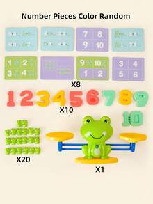 Mainan Keseimbangan Matematika Katak dengan Balok Bernomor dan Kartu Pengenalan Warna, Aktivitas Edukasi Menghitung dan Membandingkan Berat untuk Anak Prasekolah dan TK, Matematika TK, Mainan Matematika Montessori, Mainan Menghitung, Mainan Anak (Hadiah Ulang Tahun/Natal) - Hijau - View 12