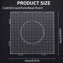7/9pcs 2.6MM Large Transparent/White Fuse Beads Board - DIY Craft Supplies - Plastic Material - Perfect For Jewelry Making And Handmade Projects - Heat-resistant Transparent Melting Bead Plate - View 4