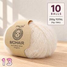 10-Pack Alpaca Blend Yarn, 25g Per Ball Total 250g, Multi-Color Fluffy Soft Knitted Yarn For DIY Knitting Sweaters, Cardigans, Vests, Scarves, Hats And Shawls - 10-pack Alpaca Wool - View 49