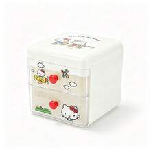 Miniso Kotak Penyimpanan Laci Tutup Flip Seri Klasik Karakter Sanrio, Cetakan , Bahan Plastik PP Tebal, Organizer Meja yang Dapat Ditumpuk, Untuk Alat Tulis, Kosmetik, Barang-Barang Kecil, Dekorasi Meja Rumah yang Lucu (1 Buah) - MultiWarna - View 7