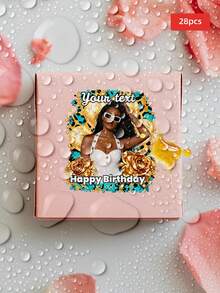 1/28/48pcs Customizable Portrait Stickers, Personalized Photo And Text Labels, Unique Character Stickers, Suitable For Gift Packaging, Gift Sealing, Scrapbook Decoration, Card Embellishment, Diary Decoration And Party Favors, Customizable For Couples, Family, Friends And More, Applicable For Birthday, Wedding, Anniversary, Graduation, Holiday, Party And Gathering, Adding Exclusive Sense And Commemorative Meaning To Gifts - Multicolor 1 - View 17
