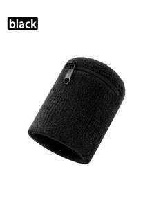 1PC Multi-Function Black Red Blue Zipper Wristband, Pocket Towel Wristband, Sports Wristband - Multicolor - View 11