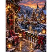 1PC DIY 5D Diamond Painting Kit Christmas Theme Pattern - Round Full Drill Art Mosaic Craft, Home Wall Decor, Unframed - No Frame - View 7