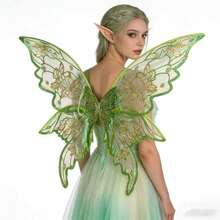 Large Fairy Wings Adult Women's Dress, Butterfly Chiffon Angel Wings Halloween Costume For Role-Playing Party - A - View 3