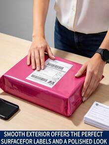 10/20/100pcs Pink Shipping Bags, E-Commerce Shipping Supplies, Super Strong PE Material, Self-Sealing, Multiple Sizes, Suitable For Holiday Peak Shipping, Thanksgiving Promotion Packaging, New Year Gift Mailing - Multicolor - View 5