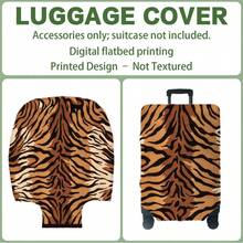 1PC,Flat Print Design,Luggage Cover(Only Luggage Cover,Not Including Luggage),Suitable For 20 To 30 Inch Luggage,Made Of Thickened High-Quality Fabric,Essential Accessory For Your Travel And Checked Luggage. - Multicolor - View 7