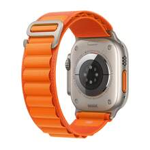 Dam Nylon Strap Compatible With Apple Watch 42mm / 44mm / 45mm / 49mm - Orange - View 2