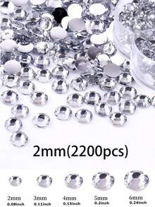 2mm-6mm Resin Crystal Rhinestones, Flat Bottom Diamonds, Transparent Non-Heat Treated Crystal Diamonds For DIY Crafts, Cups, Bottles, Glasses, Clothes, Loose Sparkling Crystal Stones, Craft Decor - Transparent - View 24