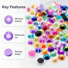 4MM5020PCS Jelly AB Colorful Circular Flat Bottom Resin Rhinestone Flat Bottom Crystal Diamond Nail Art Handmade DIY Fabric Decorative Diamond - 4mm-5020PCS - View 4