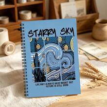 1pc A5 Floral Pattern Cover Spiral Notebook Diary, Perfect For School And Office Use, Great Gift For Friends, Colleagues, Boyfriend/Girlfriend, Back To School Supplies - Floral Series - View 10