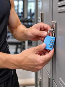 Heavy Duty Metal Padlock 4-Digit Combination Lock - Anti-Theft Lock, Suitable For Home, Gym, Locker, Luggage, Boat And Cabinet - Easy To Use Key Lock (Padlock Only) - Multicolor - View 5