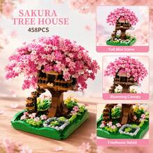 Balok Bangunan Bonsai Bunga Matahari, Seri Tanaman Model Bunga, Tanaman Pot Buatan yang Dapat Diatur, Hadiah Sempurna untuk Pecinta Bunga, Hari Valentine, Natal, Ulang Tahun - A - View 8