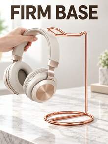 Minimalist Headphone Stand, Sturdy Gaming Bluetooth Headphone Desktop Stand, Suitable For Office Desk, Recording Studio Headphone Placement, Wireless Headphone, Space-Saving Desktop Display Rack, Countertop Storage Accessory, Headphone Hanger - Multicolor - View 4