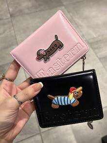 Multifunctional Dog Pattern Children's Tri-Fold Wallet, Travel Document Card Holder, Lightweight And Portable, Suitable For Travel, Airplane Trips, Vacation Travel, Perfect For Kids' Halloween/New Year Gifts, Halloween Special Offer - Multicolor - View 4