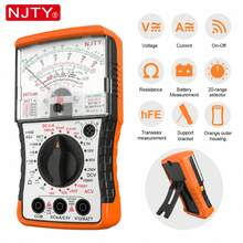NJTY Analog Multimeter, Voltage And Current Tester, Portable Volt Ohm Meter With Resistance, Capacitance, Transistor HFE And Continuity Test, Pointer Electrical Circuit Tester For Home And Electrical Repair - Orange - View 5