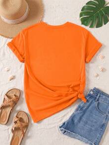 Women T-Shirts - Orange - View 2