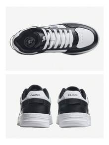 CAMEL CROWN Men's New White Sports Shoes, Fashionable Comfortable Versatile Lightweight Skateboard Shoes - Black/White - View 4