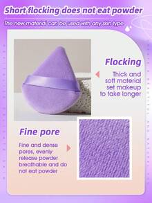 20 Pcs Purple Makeup Sponge Kit, 5 Large, 5 Small Beauty Sponges, 5 Triangular Puffs And 5 Finger Puffs. Different Shapes Fit Face, Corners And Detail Areas. Soft Elastic Material Is Gentle On Skin, Great For Daily Foundation And Concealer. - Multicolor - View 10