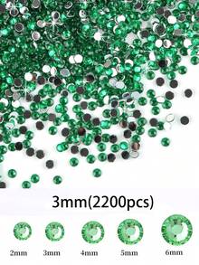2mm-6mm 树脂水钻、平底钻石、绿色非加热石英晶体，适用于 DIY 工艺品、杯子、瓶子、玻璃杯、衣服、散装闪闪发光水晶石、工艺装饰 - 綠色 - 查看 13