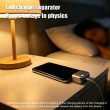 Elough 140W 智能全分離式 Type-C 充電適配器，過充保護，自動斷電，適用於 Type-C 設備，140W (MAX) 馬卡龍全充分離器，全放電，需連接充電線使用，Type-C 通用智能充電分離器，支持全充模式，滿電自動關機，自動充電，需數據線使用 - 橘色 - 查看 6