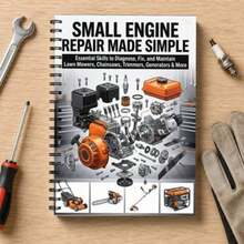 Small Engine Repair Themed Notebook: Spiral Bound Learning Notebook, Suitable For Lawn Mowers, Chainsaws, Oil Saws, Generators, Small Gasoline Engine Troubleshooting, Maintenance Records And DIY Repair Project Planning - A - View 3