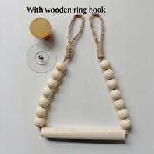 1pc No-Drill Wall-Mounted Rope Toilet Paper Holder With Hook, Kitchen Wall-Mounted Paper Towel Rack, Modern Home Style Bathroom Accessory, Woven Toilet Paper Holder, Bohemian Rope Decor, Hanging Toilet Paper Roll Holder. Paper Towel Holder. Kitchen Paper Towel Rack. Bathroom Towel Rack. Kitchen Decor. - Multicolor - View 13