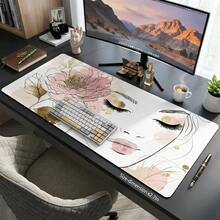 1pc Mouse Pad, For Makeup And Skincare Conference Theme, Non-Slip Mouse Pad For Makeup Festival, Keyboard Mat, Non-Slip Rubber Base, - View 2