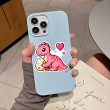 50Pcs Pixel Style Cute Dinosaur Stickers, Colorful Cartoon Dino Decals, Waterproof Stickers For Journal, Laptop, Water Bottle, Scrapbook, Aesthetic Craft Decor - Multicolor - View 5