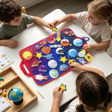 Papan Cerita Luar Angkasa dari Kain Felt untuk Anak-Anak, Buku Aktivitas Montessori untuk Balita, Papan Aktivitas Tata Surya, Mainan Edukasi Papan Aktivitas dari Kain Felt, Hadiah Ulang Tahun untuk Anak Laki-Laki dan Perempuan - Tata surya - View 9
