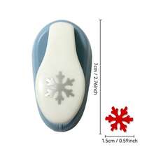 5/8英吋雪花打孔器，聖誕打孔器，槓桿式手動打孔器，適用於紙藝手工、剪貼簿、邀請函、生日、慶祝活動、桌面裝飾 - 雪花 - 查看 2