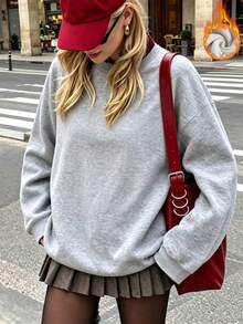 Women's Rib-Knit Long Sleeve Casual Sweatshirt Round Neck Warm Pullover Top Fall Winter, 3 Packs, Soft Stretch Fabric - Multicolor - View 10