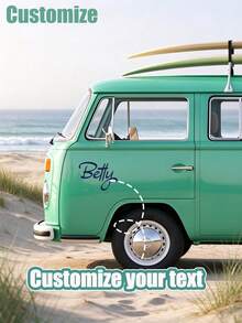 Personalized Camping Car Stickers, Van Decals, Custom Name Stickers, Camping Car Name Decals, Travel Vehicle Decoration, Outdoor Adventure Vehicle Accessories, Personalized RV Patterns, Custom RV Decoration, Gifts For Travel Enthusiasts And Car Owners - Multicolor - View 1