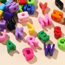 26/10pcs Ivory Acrylic Letter Beads, A~Z 26 Letters Complete, Suitable For DIY Handmade Keychains And Phone Charms, Can Be Used For Various Occasions, Essential Material For DIY Creative Crafts. - White English Letters - View 8