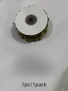 1捲32.81英吋綠葉蕾絲緞帶，逼真葉脈紋理柔軟布料手工緞帶，綠色與棕色緞帶裝飾，適用於禮物包裝、聖誕裝飾、DIY手工、生日、婚禮裝飾，耐用且多用途 - 彩色 - 查看 13