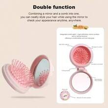 Christmas Limited Edition Handheld Styling Hairbrush, Portable Hair Comb, Suitable For Daily Travel, Air Cushion Mirror Air Cushion Brush - Pink - View 2