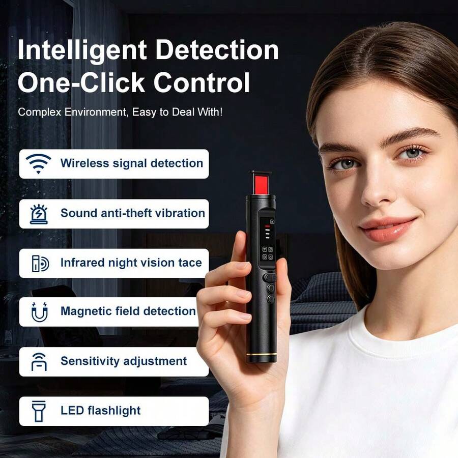 Detektor Kamera Anti-Mata-mata Multifungsi, Detektor Kamera Tersembunyi, Detektor Sinyal GPS, Pemindai Inframerah, Detektor Alat Penyadap WiFi Nirkabel, Perangkat Deteksi Privasi - View 1