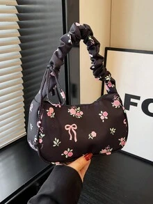 Women's Minimalist Casual Handbag, New High-Quality Niche Design Versatile Shoulder Bag - Black - View 8