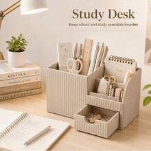 Business Office Pen Holder Black Large Capacity Drawer Desktop Organizer Box Boss Office Storage Boss Pen Holder - View 4