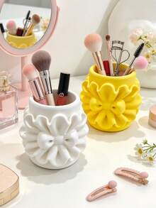 Tempat Kuas Makeup Bentuk Pita Cetak 3D, Desain Renda Berkerut, Tersedia Berbagai Warna, Ruang Penyimpanan Luas, Dapat Menampung Lipstik dan Kuas Makeup, Menciptakan Meja Rias yang Manis dan Elegan - MultiWarna - View 8