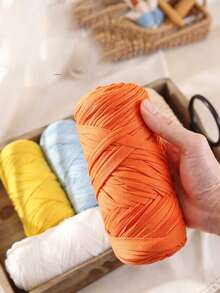 Colorful Woven Yarn, Soft DIY Handmade Yarn, Hand-Knitted Crochet Supplies, Soft Cotton Yarn, Multi-Color DIY Handmade Rope, Handmade Art Decoration Materials - Multicolor - View 4