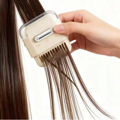 2-In-1 Multi-Function Bangs Comb For Girls, Split End & Flyaway Hair Trimming Comb, Hair Thinning Comb, Home Hair Cutting Tool For Trimming And Thinning