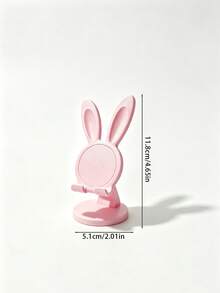 3D Printed Rabbit Ear Phone Stand, Soft Pink Cat Ear Design, Stable Base Support For Phone, Hands-Free For Watching Videos And Series, Cute Desktop Decor For Girls - Multicolor - View 11