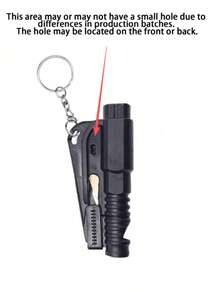 1pc 2-In-1 Car Emergency Seat Belt Cutter + Window Breaker, Comes With Car Keychain And Mini Fire Hammer, Easy Window Breaking And Seat Belt Cutting Emergency Escape Tool For Car, Portable Rescue Tool And Emergency Hammer For Home, School And Travel, Keychain, Car Emergency Escape Device, Multi-Functional Emergency Window Breaking Tool, Gothic Style, Y2K Style, Hammer - Optional 1 Hook Compatible - A - View 12