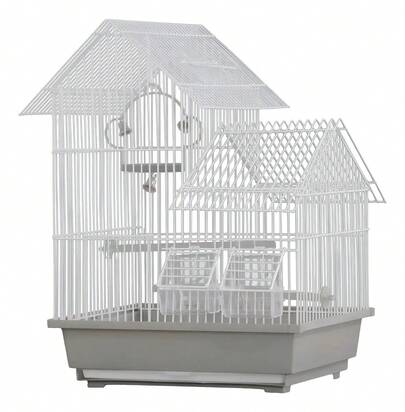 Jaula Equipada Para Aves Chicas |   47x37x35cm |   Canario Periquito Finche |   Comedero Bebedero Perchas Columpio |   2815