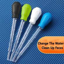 1pc Fish Tank Water Change Drip Feeder, PE Material Drip Design, Convenient For Feeding Small Fish And Cleaning Fish Tank Waste - Straight Head - View 4