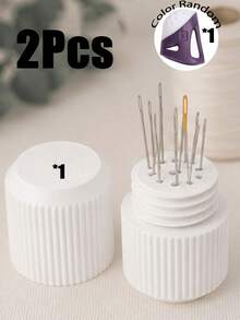 2 قطعة/1 قطعة صندوق إبر خياطة متعدد الوظائف للمنزل، صندوق تخزين إكسسوارات الخياطة المنزلية، منظم صندوق الإبر، يمكن أن يستوعب حتى 40 مم عرض، تصميم فتحة إبرة واحدة، تخزين منظم لمنع الفقدان - متعدد الألوان - مشاهدة 12